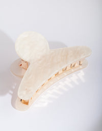 White Acrylic Shine Claw Clip - link has visual effect only