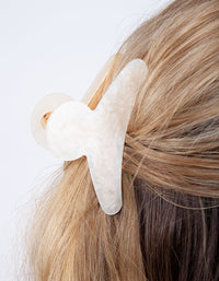 White Acrylic Shine Claw Clip - link has visual effect only