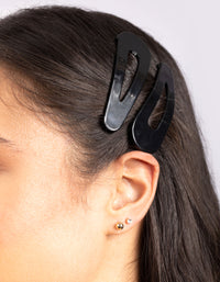 Black Acrylic Snap Clip Pack - link has visual effect only