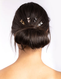 Butterfly Mixed Metal Hair Pin Pack - link has visual effect only