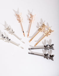 Butterfly Mixed Metal Hair Pin Pack - link has visual effect only