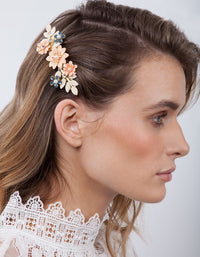 Enamel Floral Barrette Clip - link has visual effect only