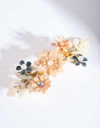 Enamel Floral Barrette Clip - link has visual effect only