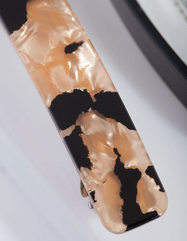 Tortoiseshell Black Clip 2 Pack