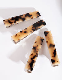 Milky Tortoiseshell Clip 4 Pack - link has visual effect only