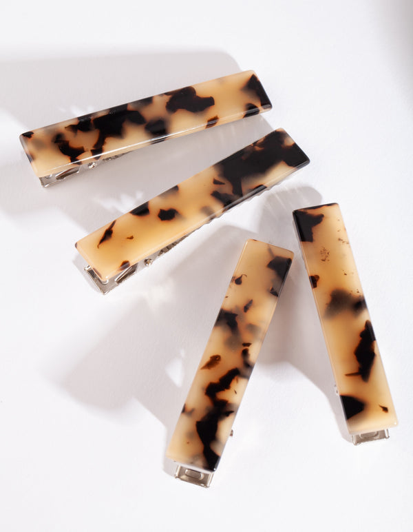 Milky Tortoiseshell Clip 4 Pack
