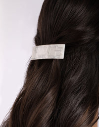 Rectangle Pearlescent Hair Clip - link has visual effect only
