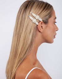 Pearl Cluster Hair Clip 2 Pack - link has visual effect only