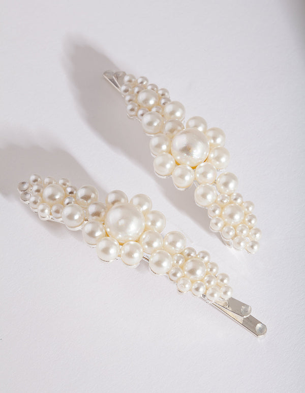 Pearl Cluster Hair Clip 2 Pack