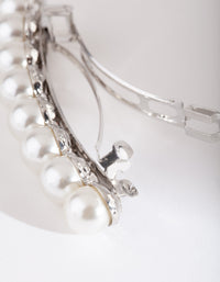 Silver Pearl Barrette 2 Pack - link has visual effect only