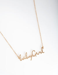 Gold "Baby Girl" Charm Necklace - link has visual effect only