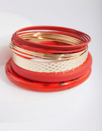 Red Gold Acrylic & Metal Bracelet Pack - link has visual effect only