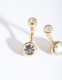 Gold Mini Belly Bar 2 Pack - link has visual effect only