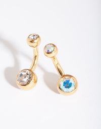 Gold Mini Belly Bar 2 Pack - link has visual effect only