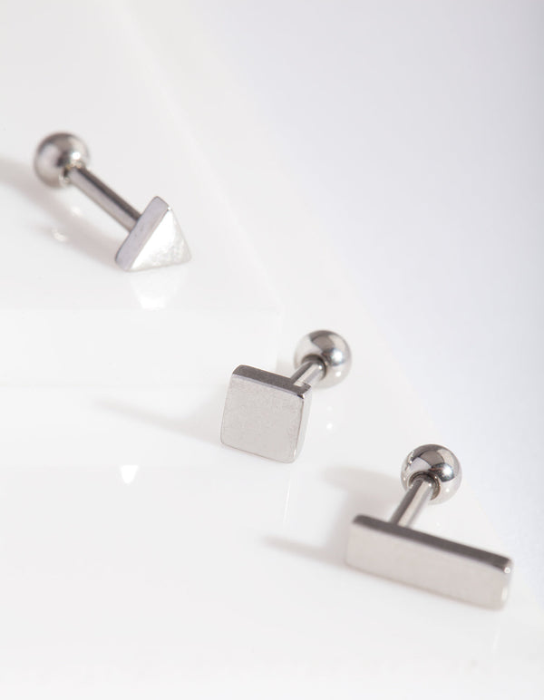Rhodium Geometric Flatback Jewellery Pack