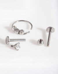 Rhodium Diamante Flat Back Body Jewellery Pack - link has visual effect only