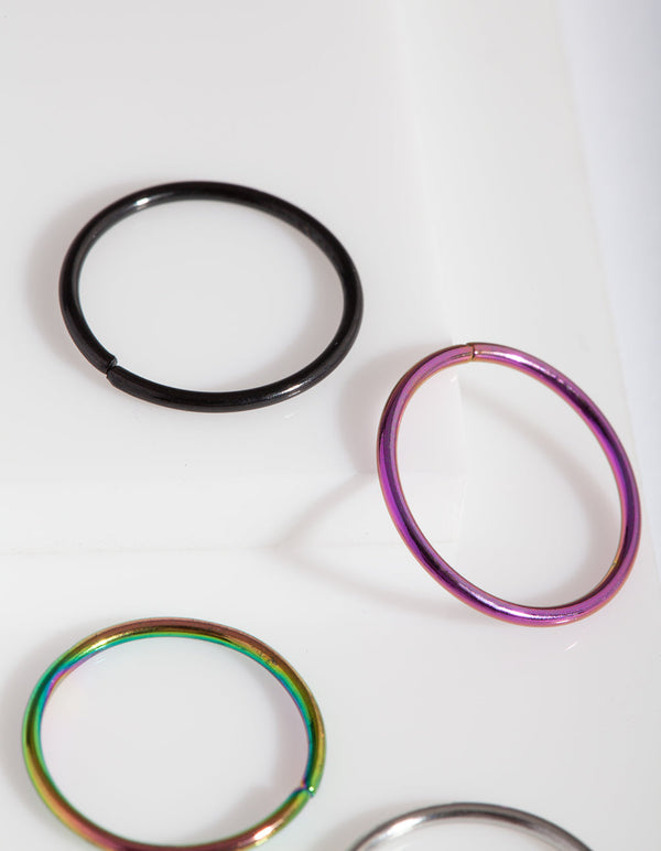 Mixed Metal Nose Ring 4 Pack