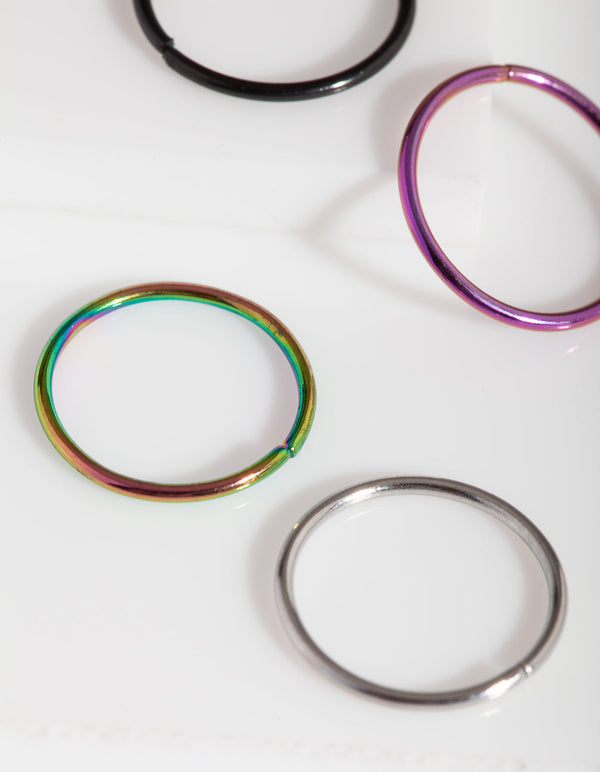 Mixed Metal Nose Ring 4 Pack