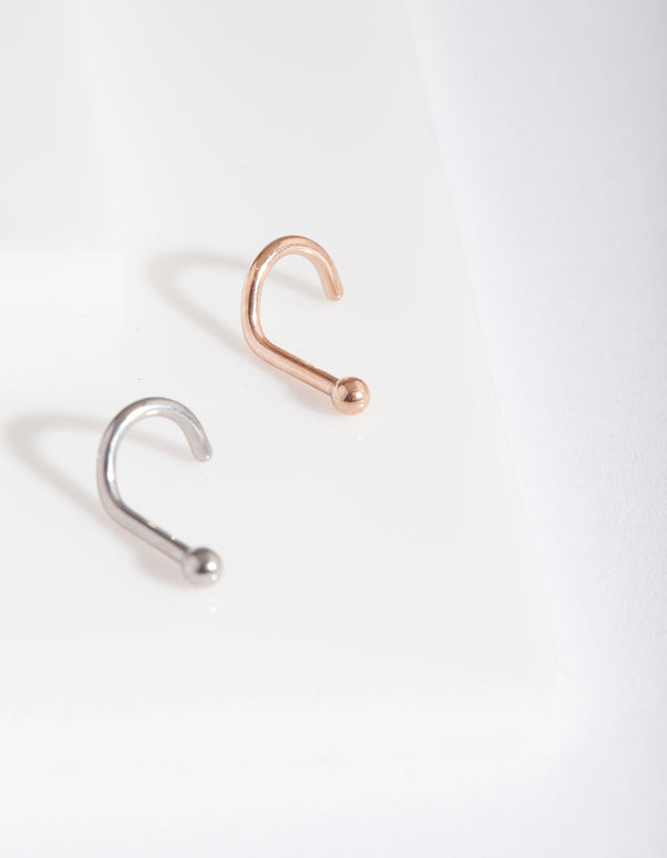 Mixed Metal Mini Ball Nose 4 Pack
