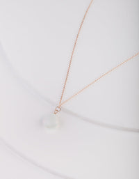 Moonstone Teardrop Rose Gold Necklace - link has visual effect only
