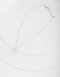 Moonstone Teardrop Rose Gold Necklace - link has visual effect only