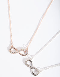 Mixed Metal Best Friend Infinity Necklace Set - link has visual effect only