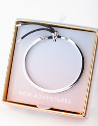 Rhodium New Adventures Bangle Gift Box - link has visual effect only