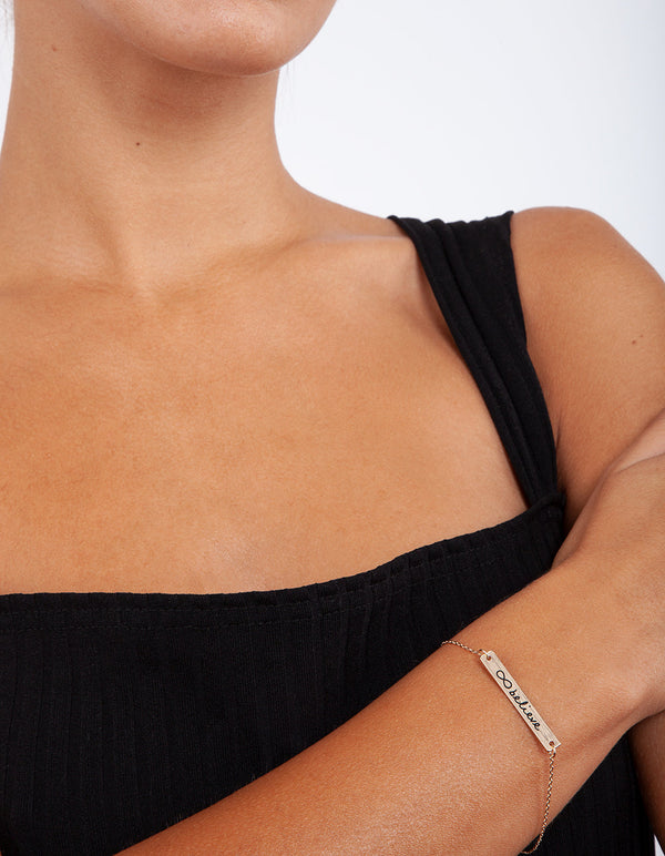 Love, Hope and Believe Message Bracelet 3 Pack