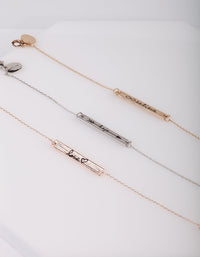 Love, Hope and Believe Message Bracelet 3 Pack - link has visual effect only