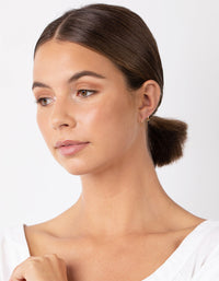 Gold Plated Sterling Silver Star Hoop Earring 3 Pack - link has visual effect only