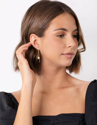 Gold Plated Sterling Silver Sun Thread Through Earrings - link has visual effect only