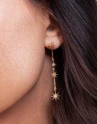 Gold Plated Sterling Silver Constellation Star Drop Earrings - link has visual effect only