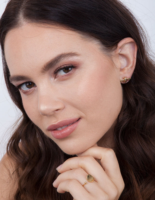 Gold Plated Sterling Silver Open Disc Ring