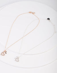 Best Friend Heart Lock Necklace Pack - link has visual effect only