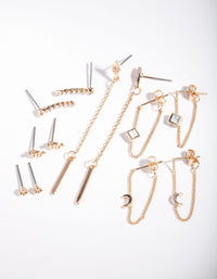 Gold Snake Tassel Earring 6 Pack - link has visual effect only