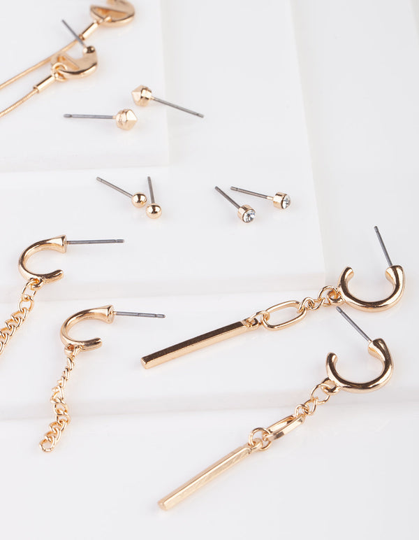 Gold Stud Earring Pack