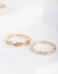 Gouden klassieke verlovingsring 3-pack - link has visual effect only