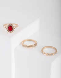 Gouden klassieke verlovingsring 3-pack - link has visual effect only