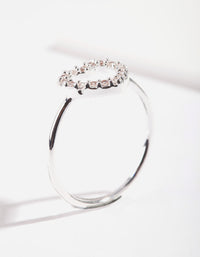Silver Cubic Zirconia Open Heart RIng - link has visual effect only