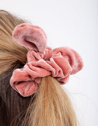 Pink Velvet Bow Scrunchie - link has visual effect only