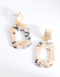 Acrylic Oval Drop Earrings - link has visual effect only