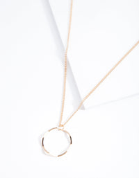 Gold Circle Pendant Necklace - link has visual effect only