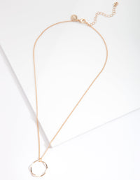 Gold Circle Pendant Necklace - link has visual effect only