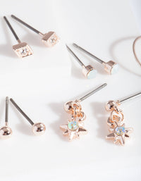 Rose Gold Sun Star Earring 5 Pack - link has visual effect only