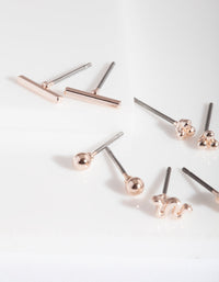 Rose Gold Snake Mix Earring 5 Pack - link has visual effect only