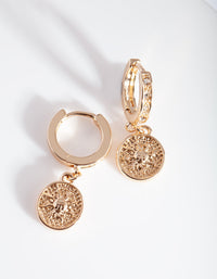 Gold Charm Huggie Earrings - link has visual effect only
