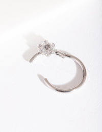 Silver Flower Clicker Earring - link has visual effect only