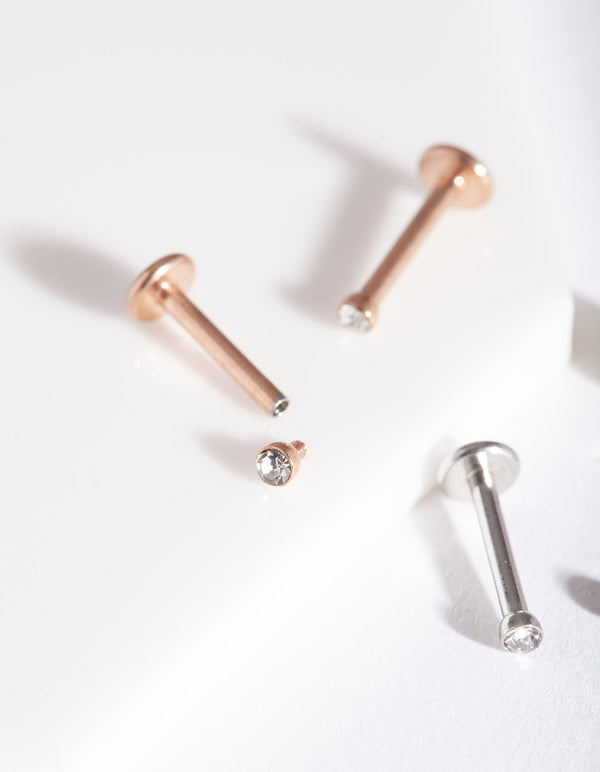 Mixed Metal Flat Back Earring Pack