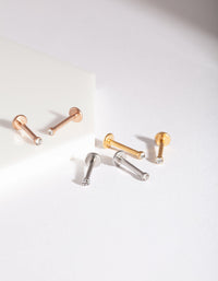 Mixed Metal Flat Back Earring Pack - link has visual effect only