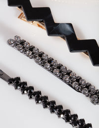 Mix & Match Black Acrylic Clip 4 Pack - link has visual effect only